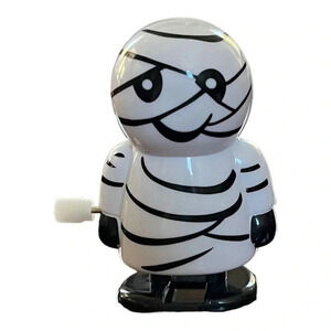 Mike the Mummy Wind-Up Walks Toy Halloween Plastic Monster Size 2.5 inches‎